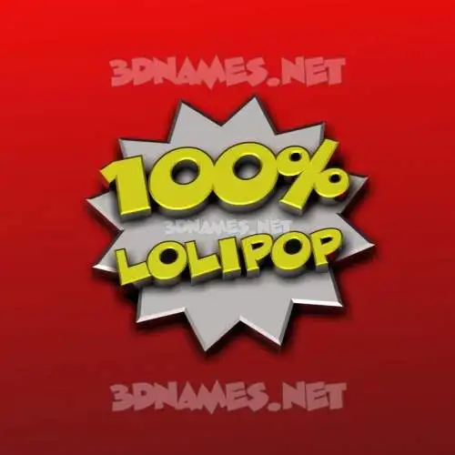 lolipop in 100 Percent style - 3D name wallpaper lolipop in 100 Percent style - 3D name wallpaper