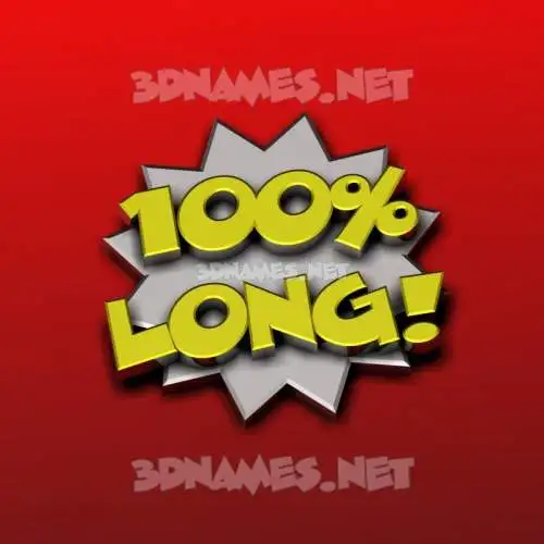 long in 100 Percent style - 3D name wallpaper long in 100 Percent style - 3D name wallpaper