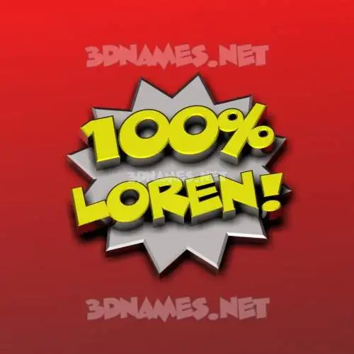 loren in 100 Percent style - 3D name wallpaper loren in 100 Percent style - 3D name wallpaper