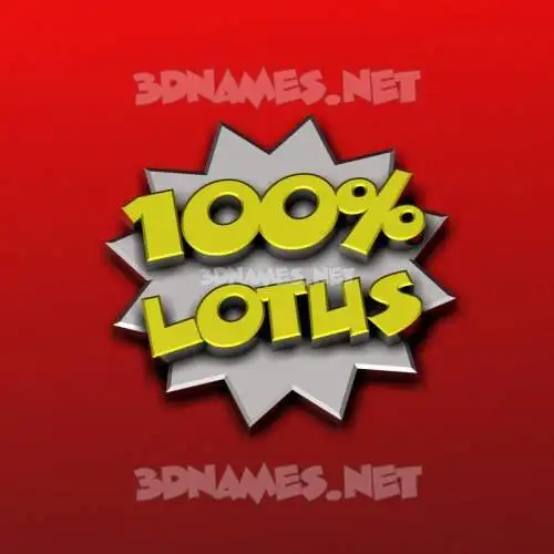 lotus in 100 Percent style - 3D name wallpaper lotus in 100 Percent style - 3D name wallpaper