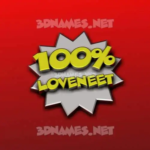 loveneet in 100 Percent style - 3D name wallpaper