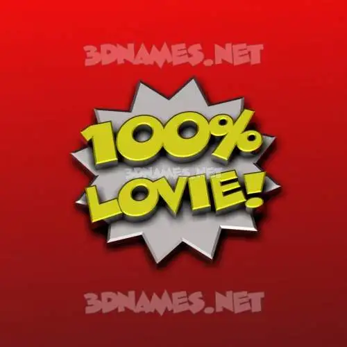 lovie in 100 Percent style - 3D name wallpaper