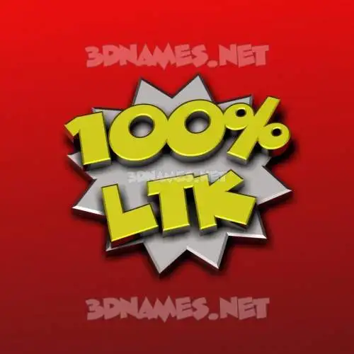 ltk in 100 Percent style - 3D name wallpaper ltk in 100 Percent style - 3D name wallpaper