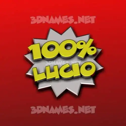 lucio in 100 Percent style - 3D name wallpaper lucio in 100 Percent style - 3D name wallpaper