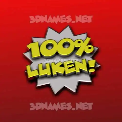 luken in 100 Percent style - 3D name wallpaper luken in 100 Percent style - 3D name wallpaper