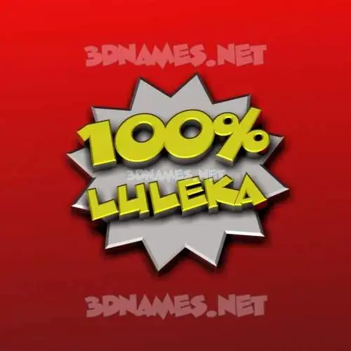 luleka in 100 Percent style - 3D name wallpaper