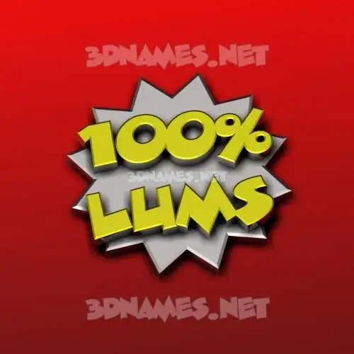 lums in 100 Percent style - 3D name wallpaper lums in 100 Percent style - 3D name wallpaper