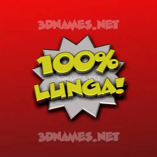 lunga in 100 Percent style - 3D name wallpaper lunga in 100 Percent style - 3D name wallpaper