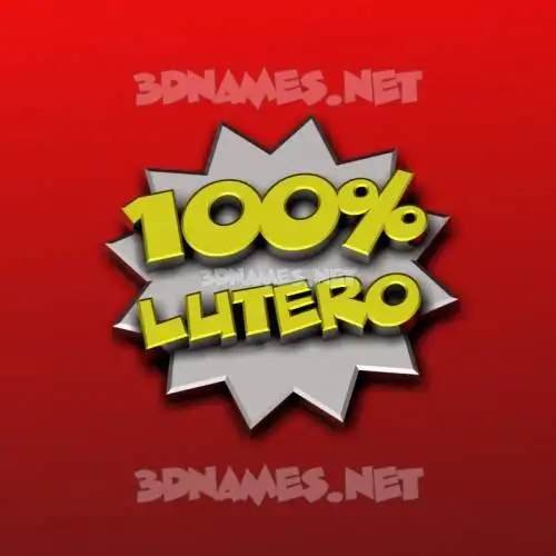 lutero in 100 Percent style - 3D name wallpaper