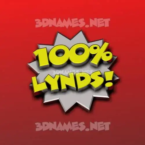 lynds in 100 Percent style - 3D name wallpaper lynds in 100 Percent style - 3D name wallpaper