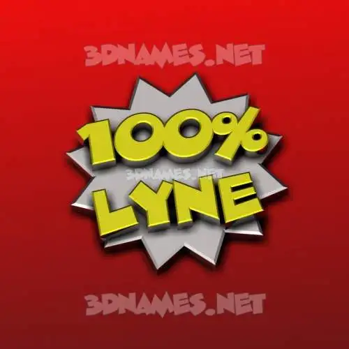 lyne in 100 Percent style - 3D name wallpaper lyne in 100 Percent style - 3D name wallpaper