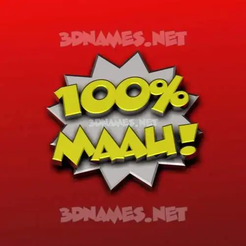 maau in 100 Percent style - 3D name wallpaper