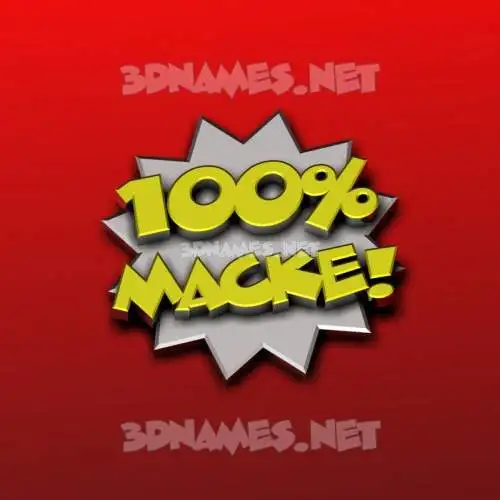 macke in 100 Percent style - 3D name wallpaper macke in 100 Percent style - 3D name wallpaper