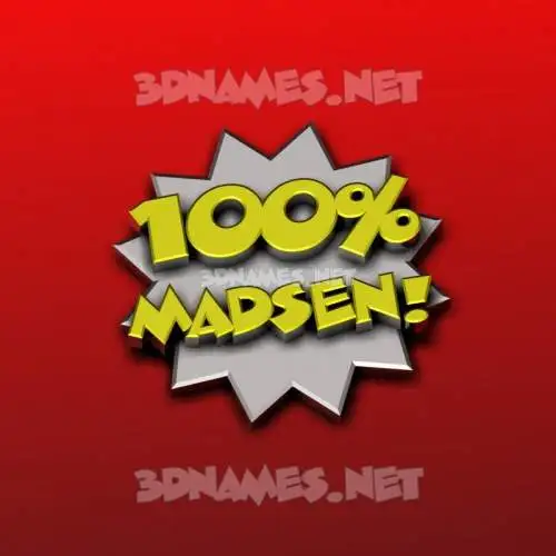 madsen in 100 Percent style - 3D name wallpaper madsen in 100 Percent style - 3D name wallpaper