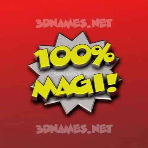 magi in 100 Percent style - 3D name wallpaper