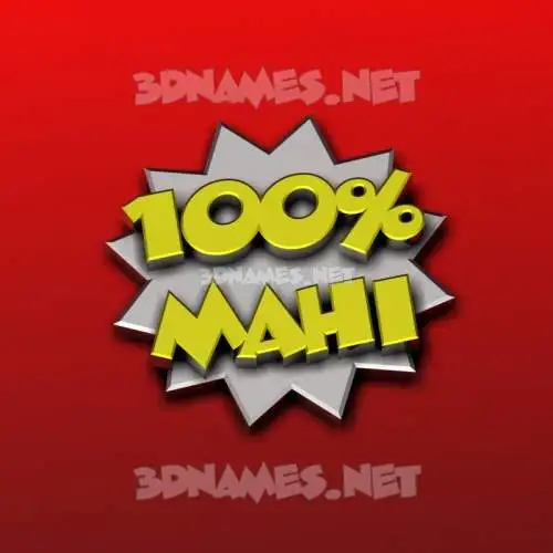 mahi in 100 Percent style - 3D name wallpaper