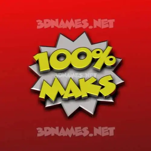 maks in 100 Percent style - 3D name wallpaper maks in 100 Percent style - 3D name wallpaper