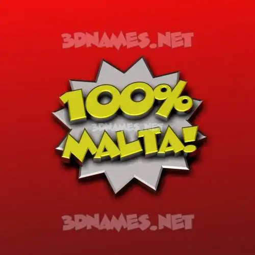 malta in 100 Percent style - 3D name wallpaper malta in 100 Percent style - 3D name wallpaper