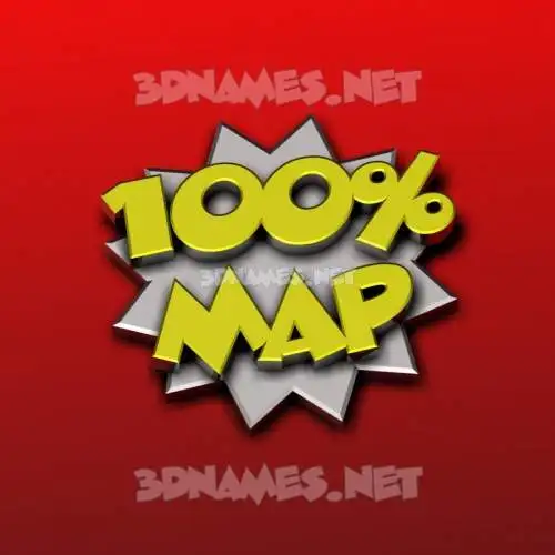 map in 100 Percent style - 3D name wallpaper map in 100 Percent style - 3D name wallpaper