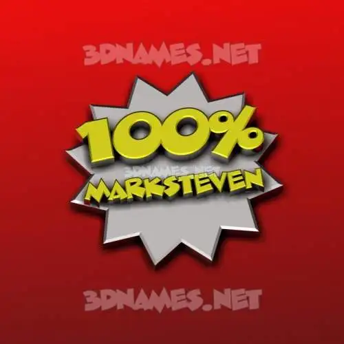 marksteven in 100 Percent style - 3D name wallpaper