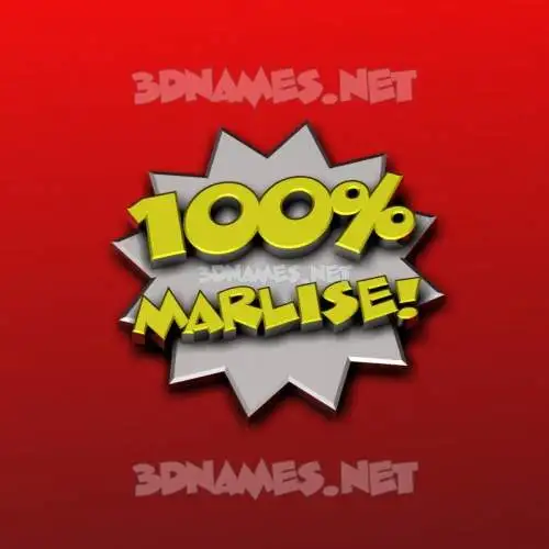 marlise in 100 Percent style - 3D name wallpaper marlise in 100 Percent style - 3D name wallpaper