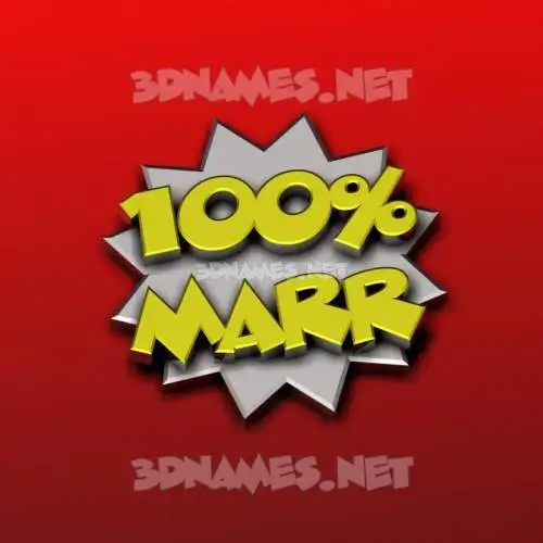marr in 100 Percent style - 3D name wallpaper