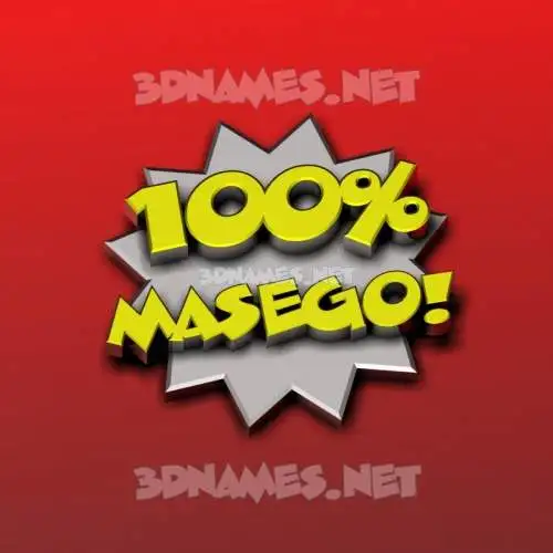 masego in 100 Percent style - 3D name wallpaper