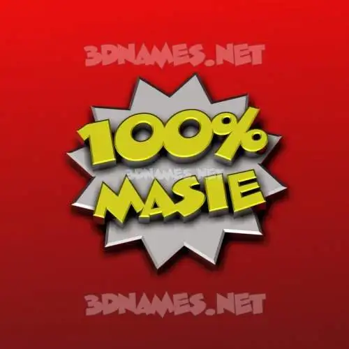 masie in 100 Percent style - 3D name wallpaper masie in 100 Percent style - 3D name wallpaper