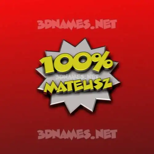 mateusz in 100 Percent style - 3D name wallpaper mateusz in 100 Percent style - 3D name wallpaper