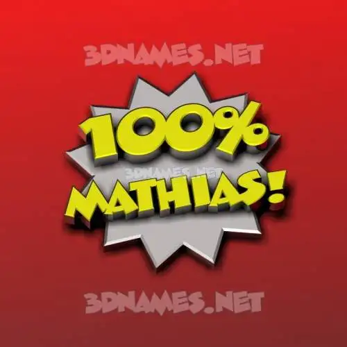 mathias in 100 Percent style - 3D name wallpaper