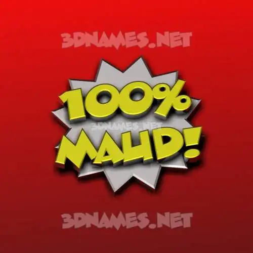 maud in 100 Percent style - 3D name wallpaper