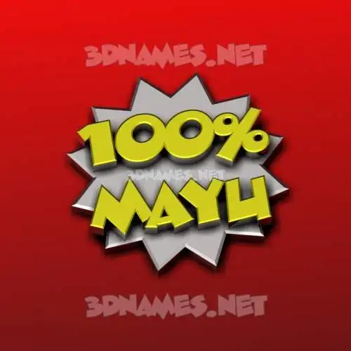 mayu in 100 Percent style - 3D name wallpaper