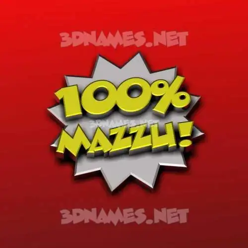 mazzu in 100 Percent style - 3D name wallpaper mazzu in 100 Percent style - 3D name wallpaper