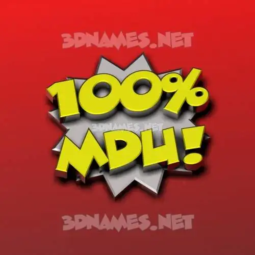 mdu in 100 Percent style - 3D name wallpaper mdu in 100 Percent style - 3D name wallpaper