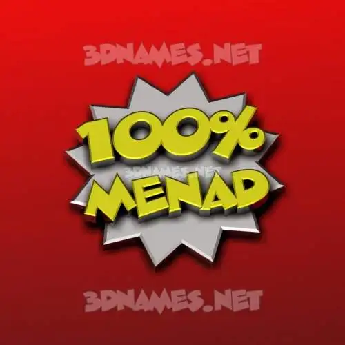menad in 100 Percent style - 3D name wallpaper menad in 100 Percent style - 3D name wallpaper