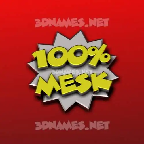 mesk in 100 Percent style - 3D name wallpaper mesk in 100 Percent style - 3D name wallpaper