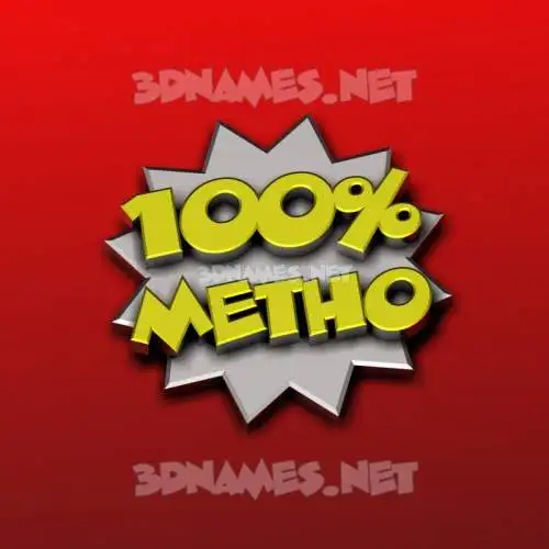 metho in 100 Percent style - 3D name wallpaper metho in 100 Percent style - 3D name wallpaper
