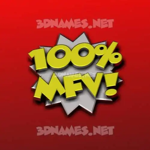 mfv in 100 Percent style - 3D name wallpaper