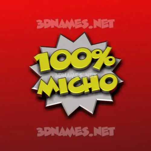 micho in 100 Percent style - 3D name wallpaper micho in 100 Percent style - 3D name wallpaper