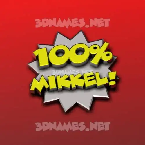 mikkel in 100 Percent style - 3D name wallpaper mikkel in 100 Percent style - 3D name wallpaper