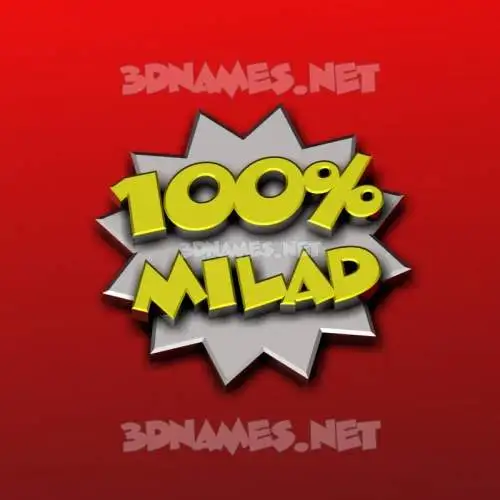milad in 100 Percent style - 3D name wallpaper milad in 100 Percent style - 3D name wallpaper