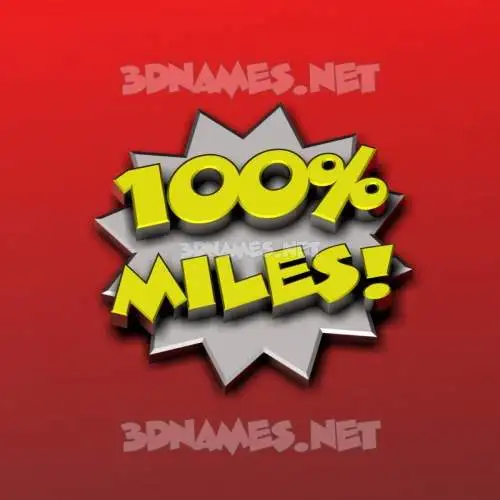 miles in 100 Percent style - 3D name wallpaper miles in 100 Percent style - 3D name wallpaper