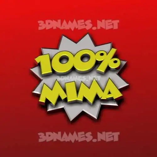 mima in 100 Percent style - 3D name wallpaper mima in 100 Percent style - 3D name wallpaper
