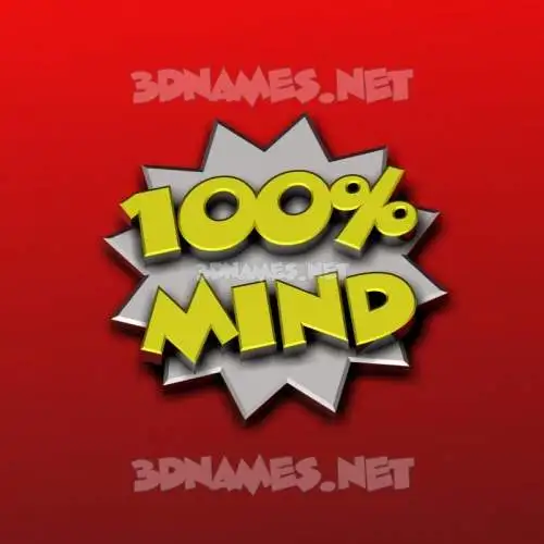 mind in 100 Percent style - 3D name wallpaper mind in 100 Percent style - 3D name wallpaper