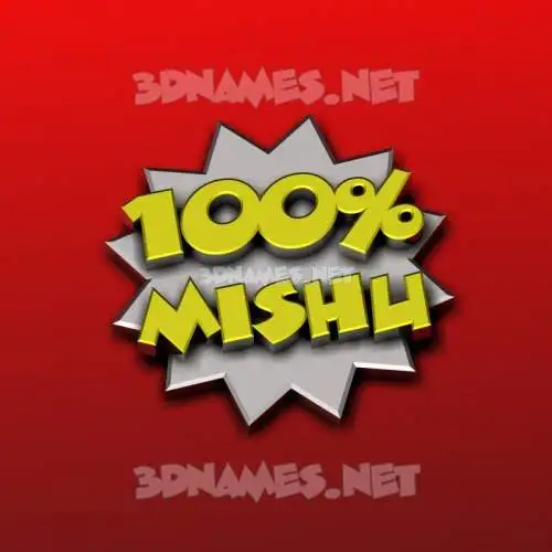 mishu in 100 Percent style - 3D name wallpaper mishu in 100 Percent style - 3D name wallpaper