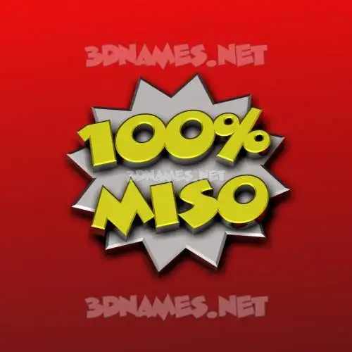 miso in 100 Percent style - 3D name wallpaper