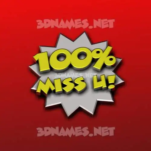 miss u in 100 Percent style - 3D name wallpaper