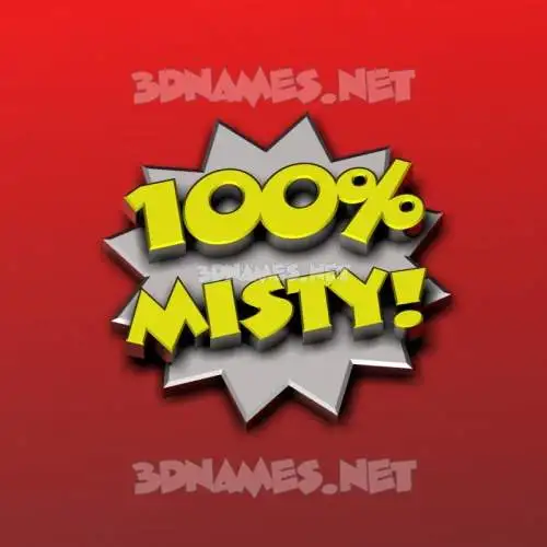 misty in 100 Percent style - 3D name wallpaper misty in 100 Percent style - 3D name wallpaper