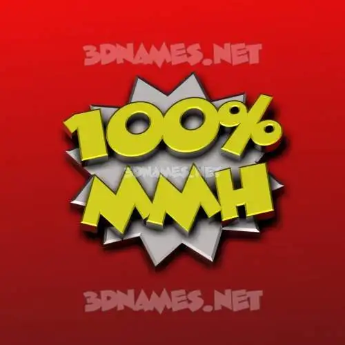 mmh in 100 Percent style - 3D name wallpaper