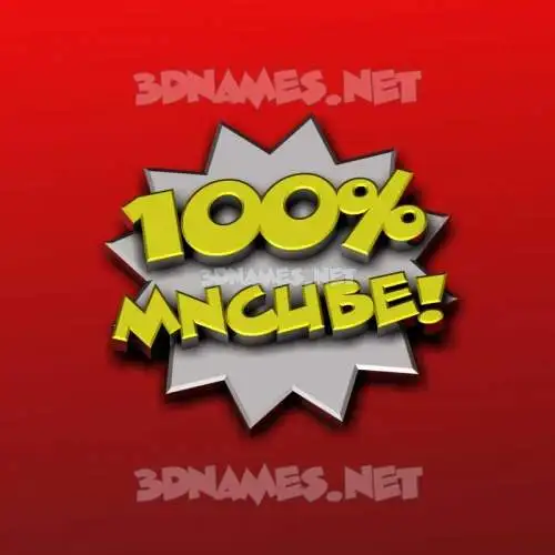 mncube in 100 Percent style - 3D name wallpaper